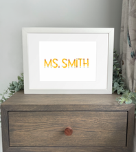 Load image into Gallery viewer, Pencil Name Personal A4 Print (Landscape)