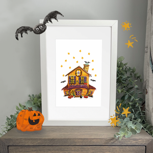 Haunted House A4 Print