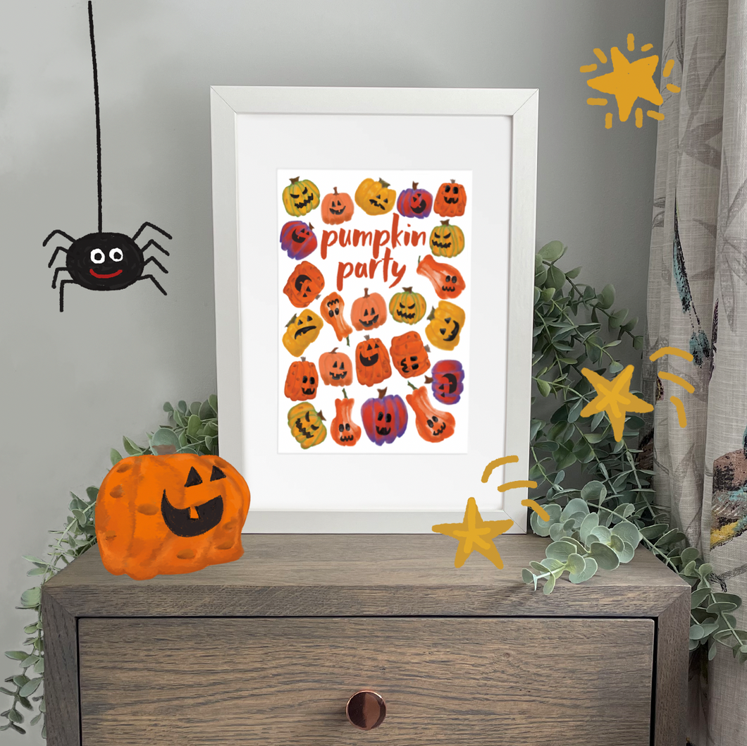 Pumpkin Party A4 Print