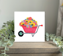 Load image into Gallery viewer, Floral Wheelbarrow
