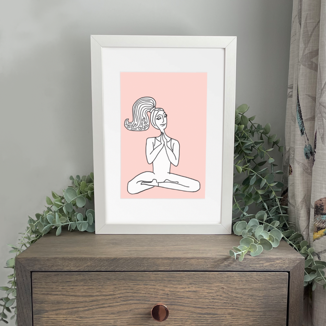 Yoga Lady A4 Print